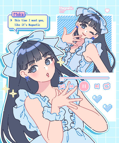 ILLIT Moka Magnetic - Fanart